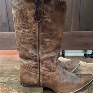 Gently worn authentic leather western boots